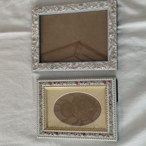 Two decorative wooden picture frames